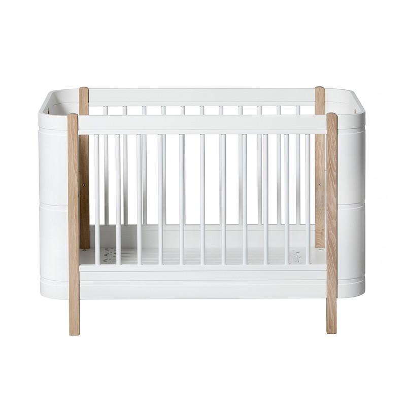 Oliver Furniture <br/> Babybett (und Kinderbett) Wood Mini+ <br/> Weiss/Eiche,Babybetten, Oliver Furniture - SNOWFLAKE kindermöbel concept store