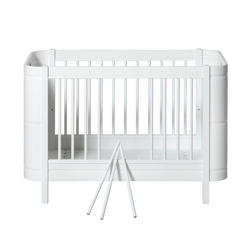 Oliver Furniture <br/> Babybett (und Kinderbett) Wood Mini+ <br/> Weiss,Babybetten, Oliver Furniture - SNOWFLAKE kindermöbel concept store
