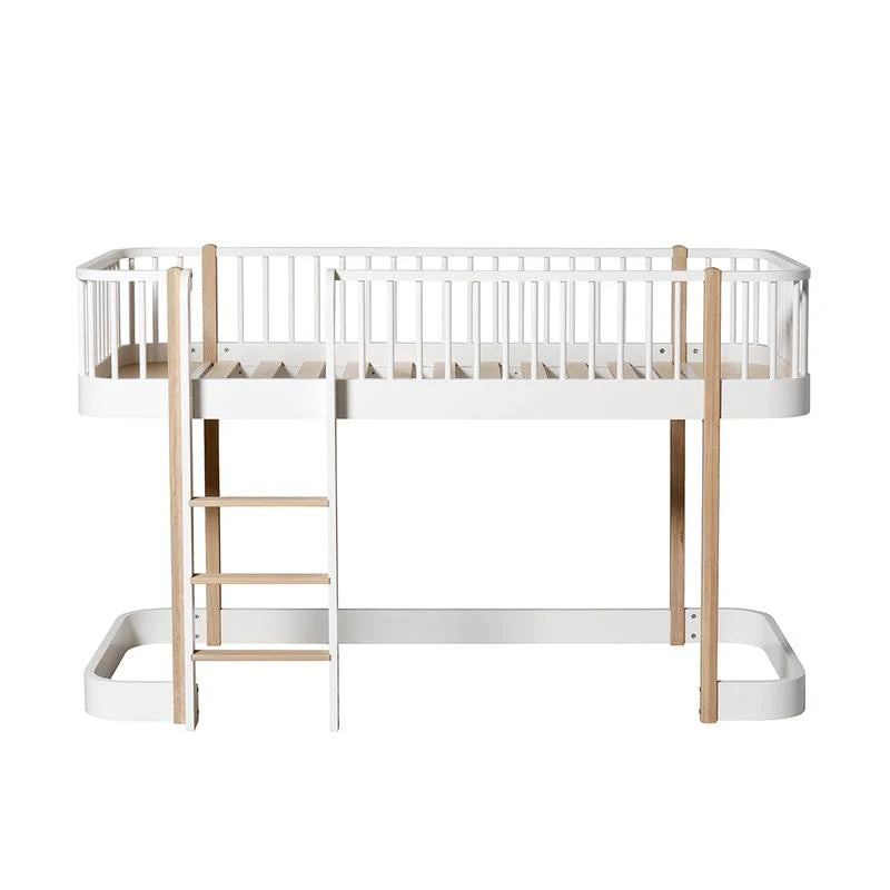 Oliver Furniture  Original Halbhohes Hochbett Wood 90 x 200 cm Weiss/Eiche - Online MY SNOWFLAKE