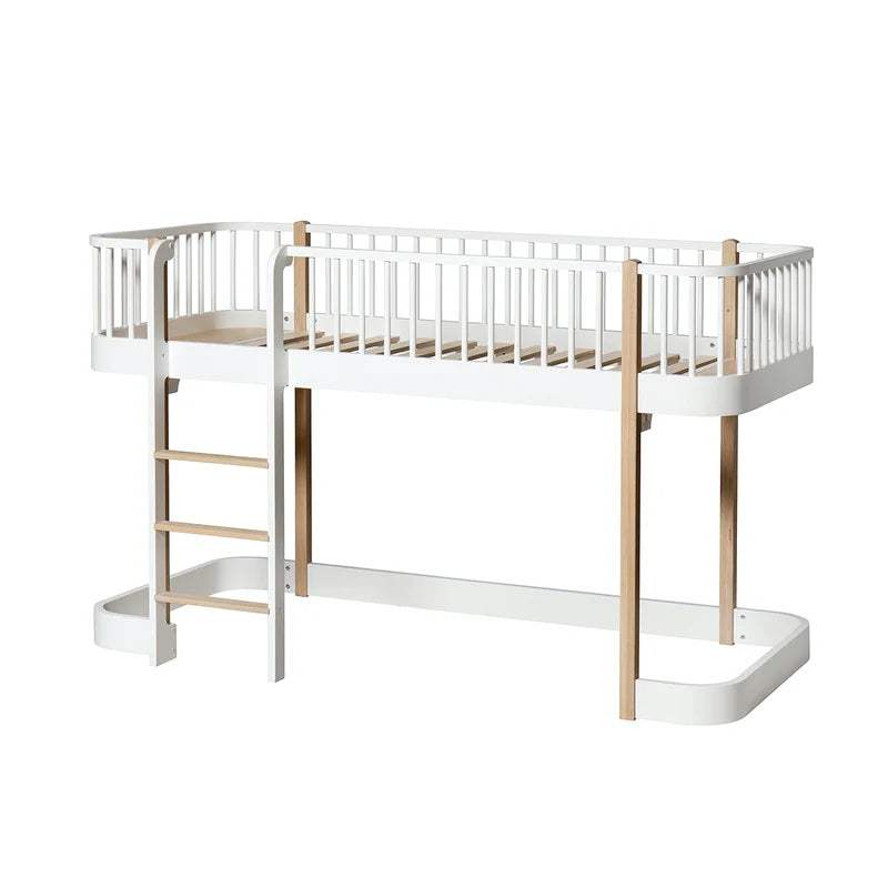 Oliver Furniture  Original Halbhohes Hochbett Wood 90 x 200 cm Weiss/Eiche - Online MY SNOWFLAKE