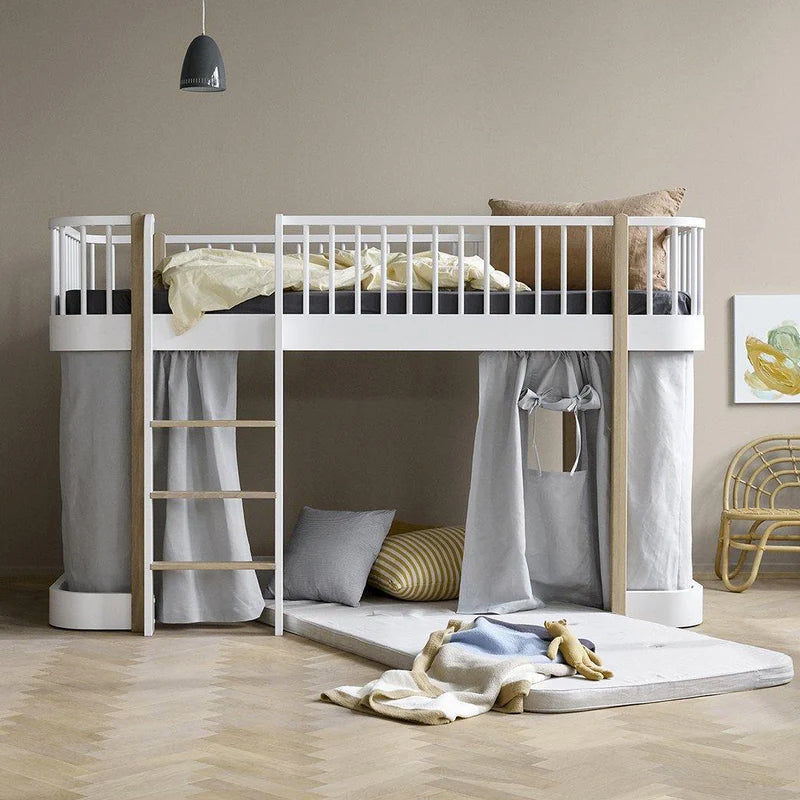 Oliver Furniture  Original Halbhohes Hochbett Wood 90 x 200 cm Weiss/Eiche - Online MY SNOWFLAKE