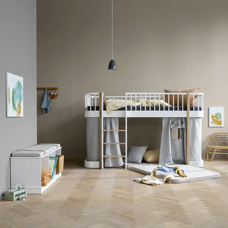 Oliver Furniture  Original Halbhohes Hochbett Wood 90 x 200 cm Weiss/Eiche - Online MY SNOWFLAKE