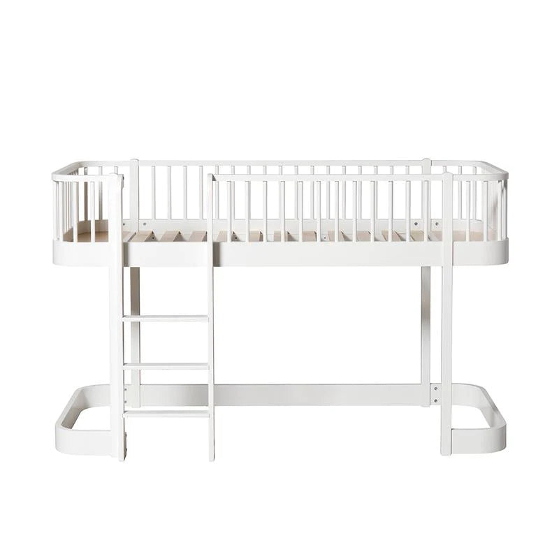 Oliver Furniture  Original Halbhohes Hochbett Wood 90 x 200 cm Weiss - Online MY SNOWFLAKE