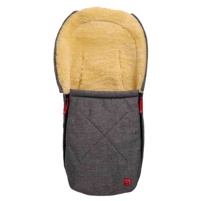 Kaiser Lambskin Footmuff Emma for Infant Car Seat/Carrycot Anthracite Melange