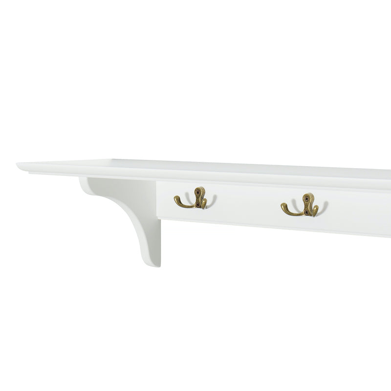 Oliver Furniture  Seaside Wandregal/Garderobe mit 4 Haken  Weiss - Online MY SNOWFLAKE