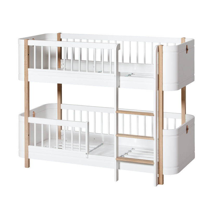 Oliver Furniture  Wood Mini+ Halbhohes Etagenbett  Weiss/Eiche - Online MY SNOWFLAKE