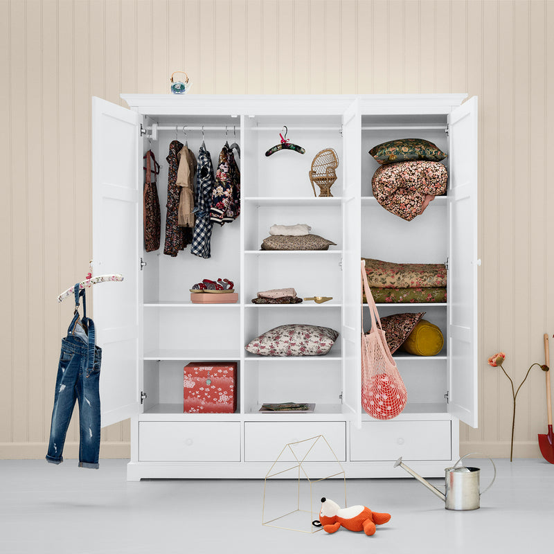 Oliver Furniture  Seaside Kleiderschrank 3-türig  Weiss - Online MY SNOWFLAKE