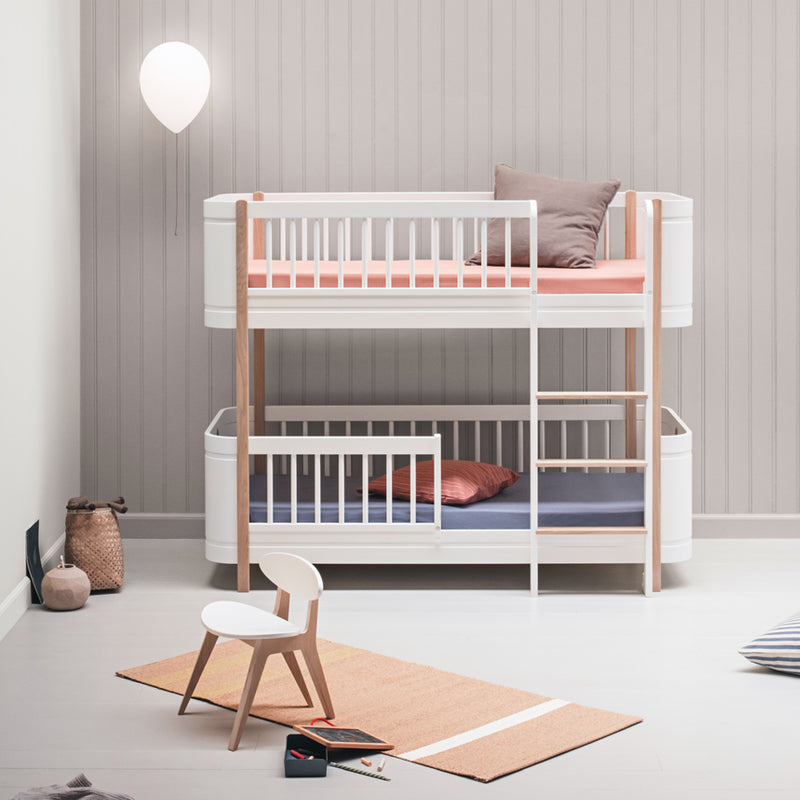 Oliver Furniture  Umbauset Wood Mini+ Basic zum halbhohen Etagenbett  Weiss/Eiche - Online MY SNOWFLAKE