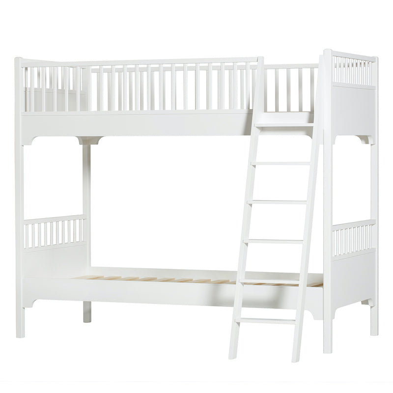 Oliver Furniture  Seaside Classic Etagenbett 90 x 200 cm m. schräge Leiter  Weiss - Online MY SNOWFLAKE