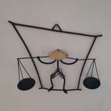 Wanddeko Draht/Messing