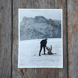 Fotografie Skifahrerin mit Kind
