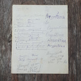 Menükarten, PASSAGIERDAMPFER "ARGENTINA"