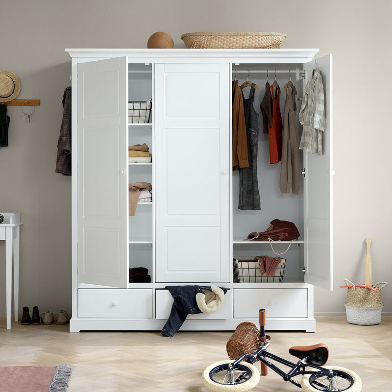 Oliver Furniture  Seaside Kleiderschrank 3-türig  Weiss - Online MY SNOWFLAKE