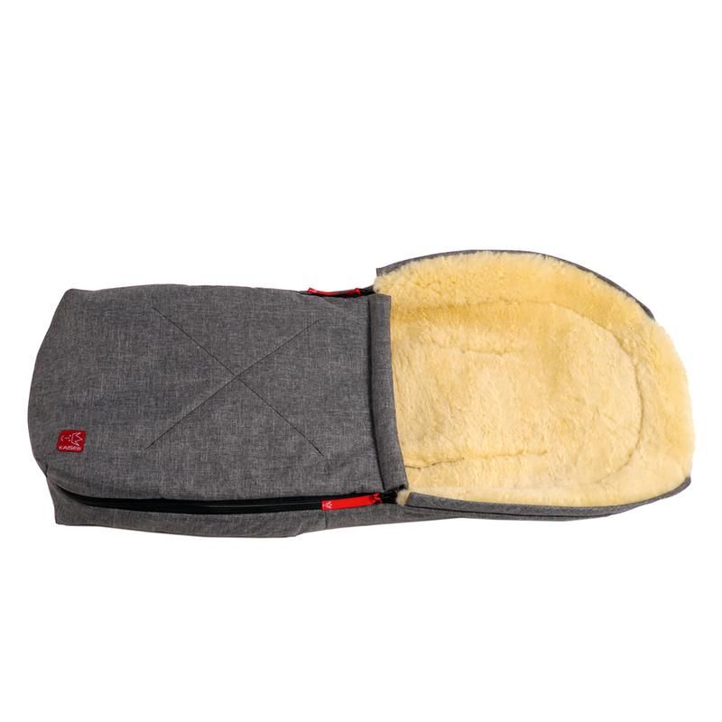 Kaiser Lambskin Footmuff Emma for Infant Car Seat/Carrycot Anthracite Melange