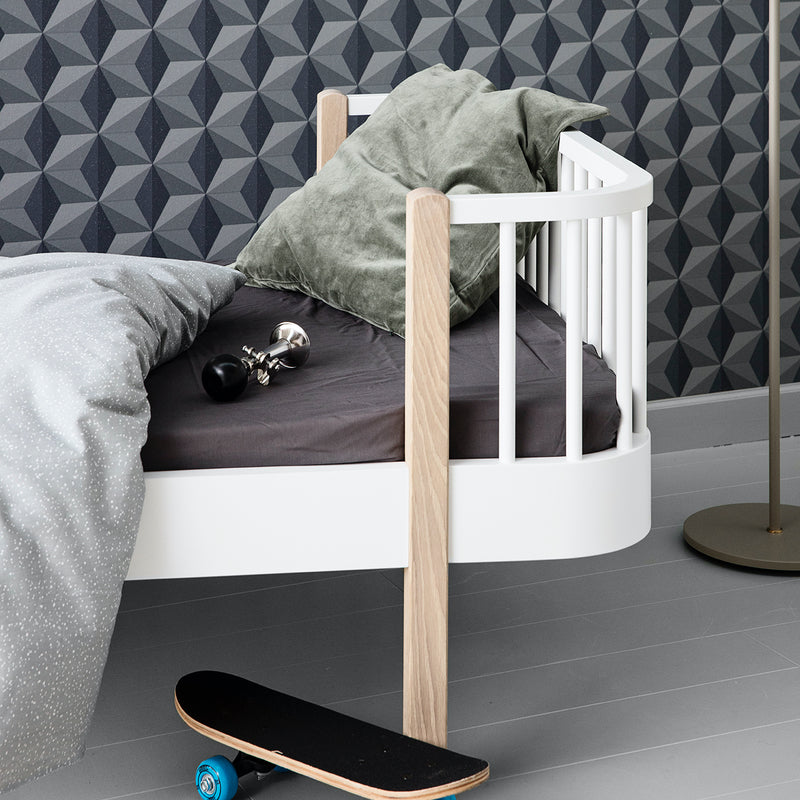Oliver Furniture  Original Einzelbett Wood 90 x 200 cm  Weiss/Eiche - Online MY SNOWFLAKE