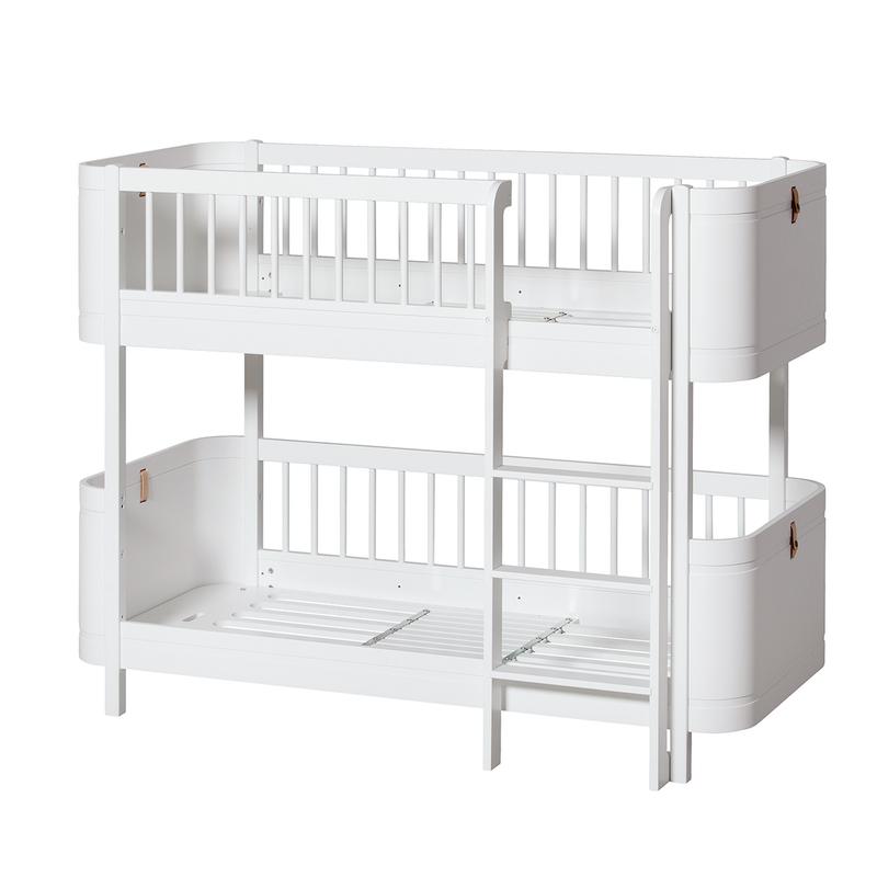 Oliver Furniture Conversion Kit Wood Mini+ Mid-high Loft Bed to Mid-high Bunk Bed White