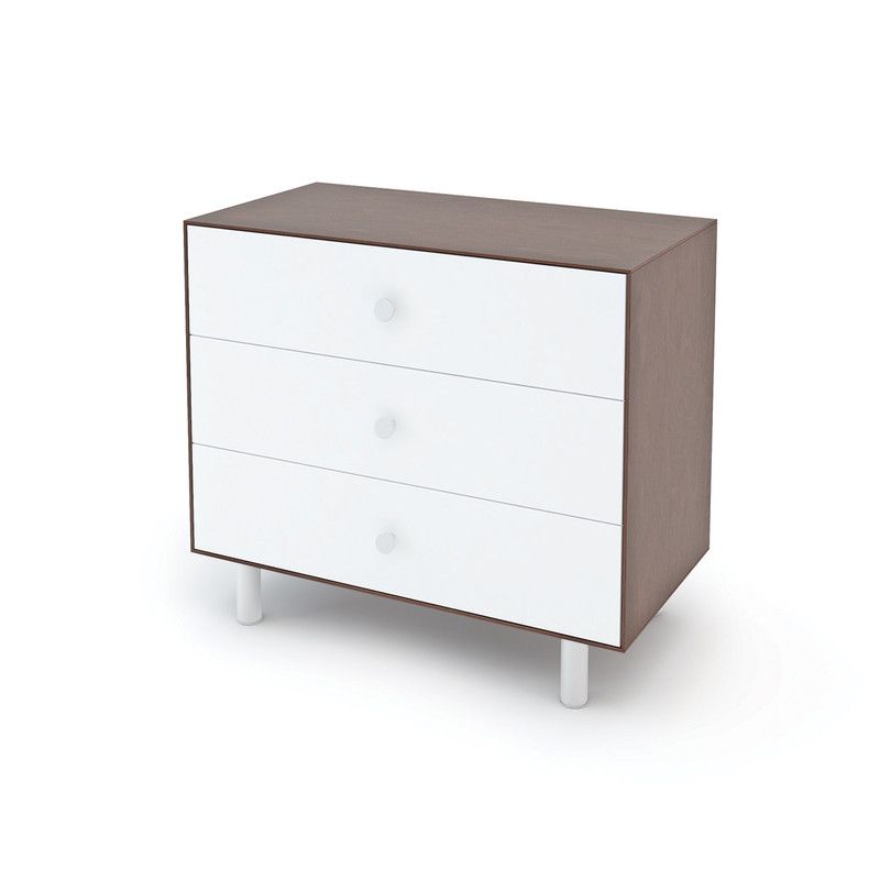 Oeuf NYC <br/> Merlin Kommode Classic <br/> Walnuss/Weiss,Wickelkommoden, Oeuf NYC - SNOWFLAKE kindermöbel concept store