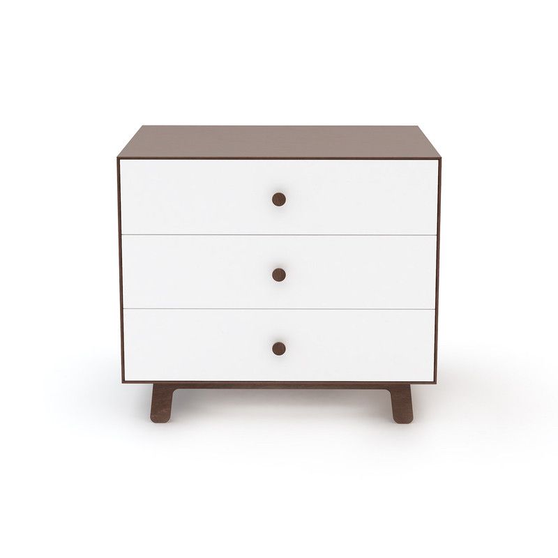 Oeuf NYC <br/> Merlin Kommode Sparrow <br/> Walnuss/Weiss,Wickelkommoden, Oeuf NYC - SNOWFLAKE kindermöbel concept store