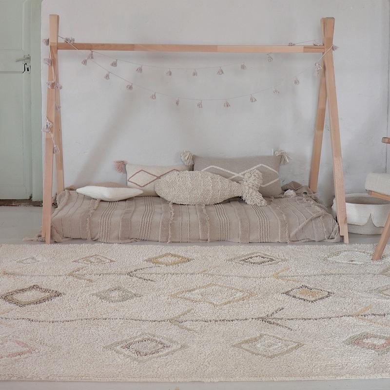 Lorena Canals  Baumwollteppich Kaarol Earth waschbar  Beige/Natur - Online MY SNOWFLAKE