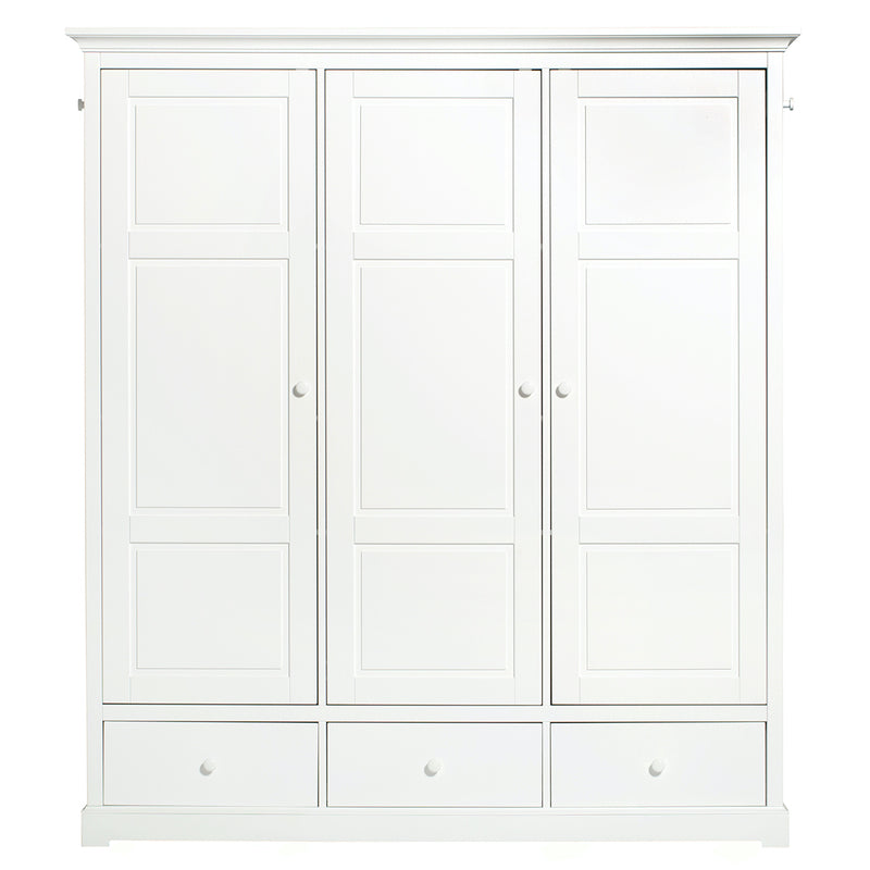 Oliver Furniture  Seaside Kleiderschrank 3-türig  Weiss - Online MY SNOWFLAKE