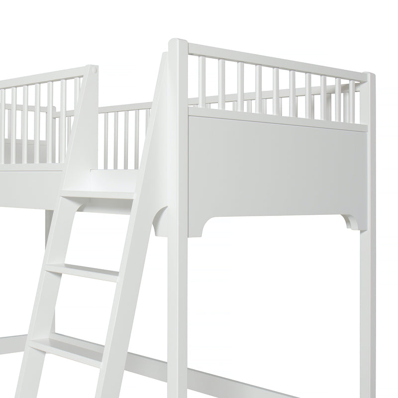 Oliver Furniture  Seaside Classic Halbhohes Hochbett 90 x 200 cm  Weiss - Online MY SNOWFLAKE