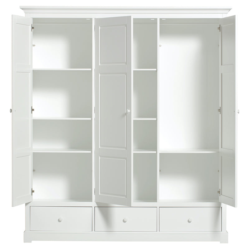 Oliver Furniture  Seaside Kleiderschrank 3-türig  Weiss - Online MY SNOWFLAKE