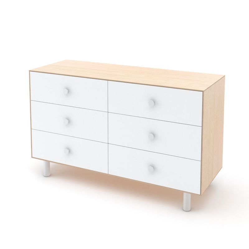 Oeuf NYC <br/> Merlin Kommode Classic 6 Schubladen <br/> Birke/Weiss,Wickelkommoden, Oeuf NYC - SNOWFLAKE kindermöbel concept store