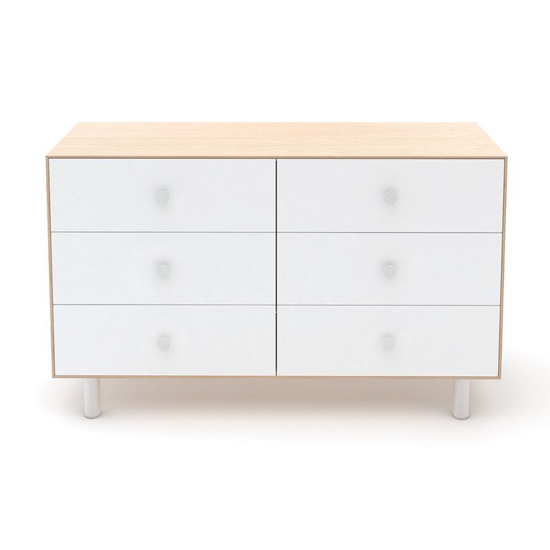 Oeuf NYC <br/> Merlin Kommode Classic 6 Schubladen <br/> Birke/Weiss,Wickelkommoden, Oeuf NYC - SNOWFLAKE kindermöbel concept store