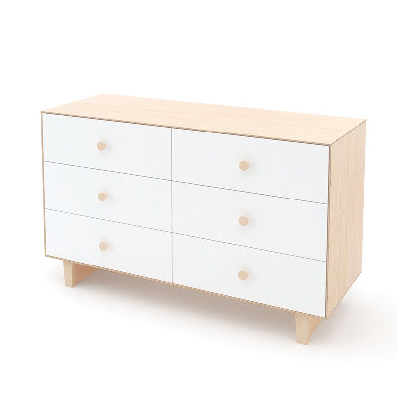 Oeuf NYC <br/> Merlin Kommode Rhea 6 Schubladen <br/> Birke/Weiss,Wickelkommoden, Oeuf NYC - SNOWFLAKE kindermöbel concept store