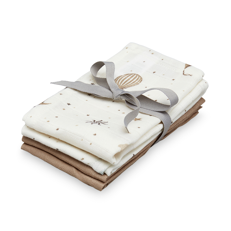 Cam Cam Copenhagen  4er Pack Waschlappen Musselin  Mix Dreamland/ Warm Taupe - Online MY SNOWFLAKE