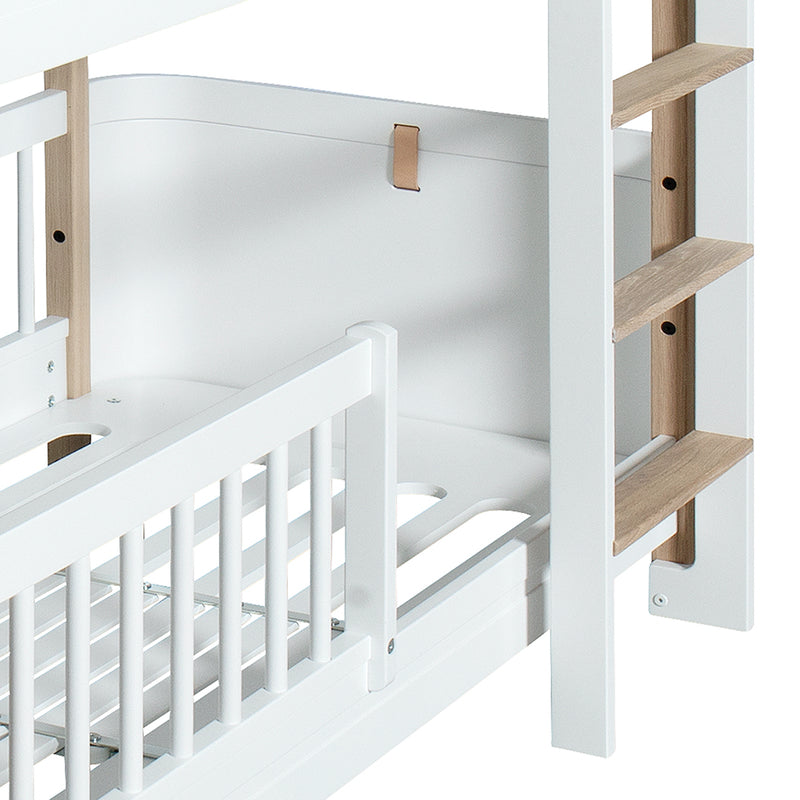 Oliver Furniture  Wood Mini+ Halbhohes Etagenbett  Weiss/Eiche - Online MY SNOWFLAKE