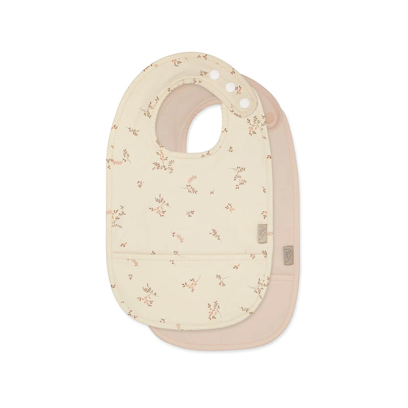 2er Set Lätzchen in beige bedruckt und rosa uni von Cam Cam Copenhagen