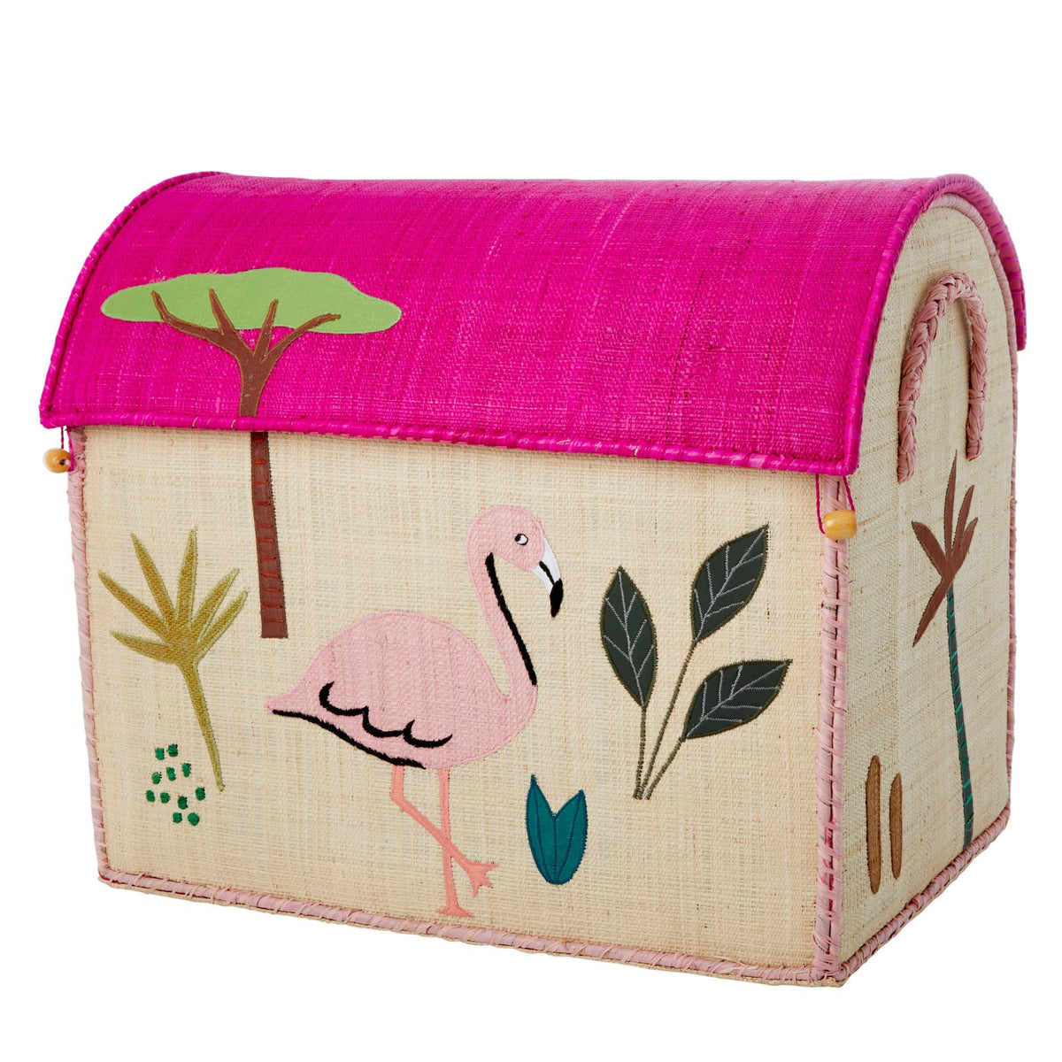 Rice  Aufbewahrungskorb Gross  Pink Jungle - Online MY SNOWFLAKE
