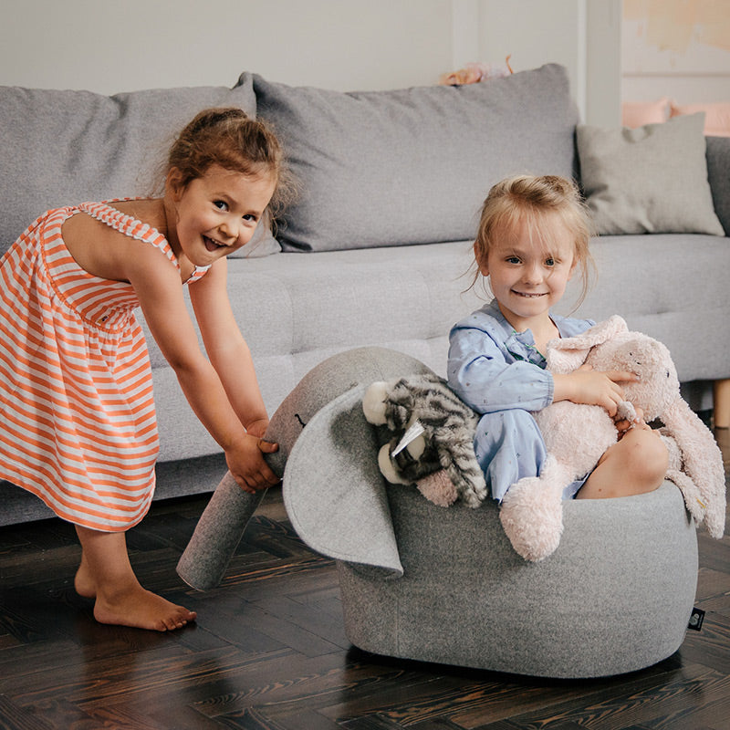 Bada & Bou  Roll-Elefant  Grey Melange - Online MY SNOWFLAKE