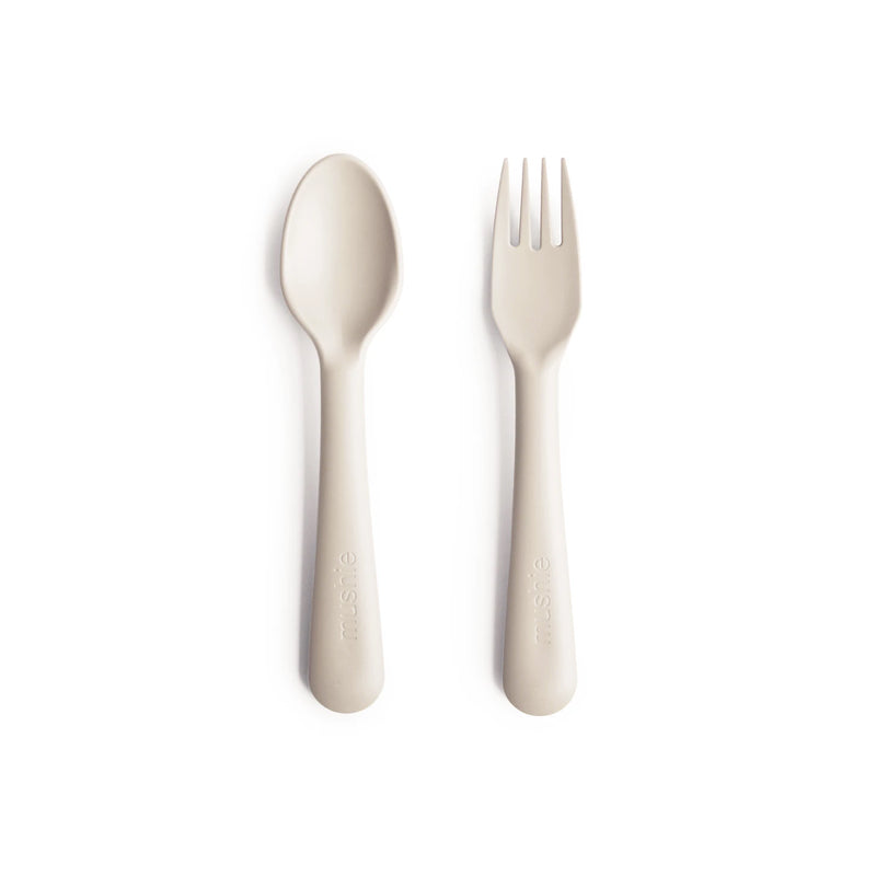 Mushie Besteck 2er Set   Ivory - Online MY SNOWFLAKE