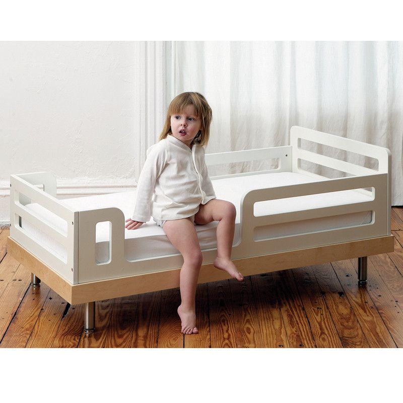 Oeuf NYC <br/> Juniorbett Classic <br/> Birke/Weiss,Einzelbetten, Oeuf NYC - SNOWFLAKE kindermöbel concept store
