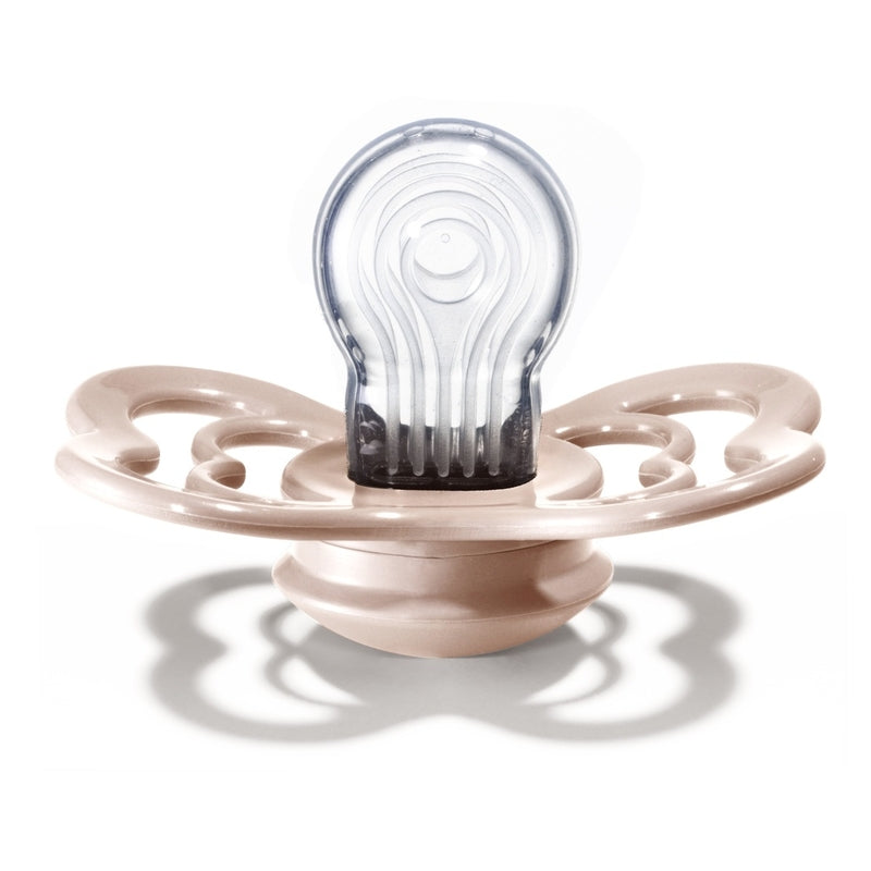 Bibs Sucettes Supreme Silicone 6-18 mois Blush/Ivoire