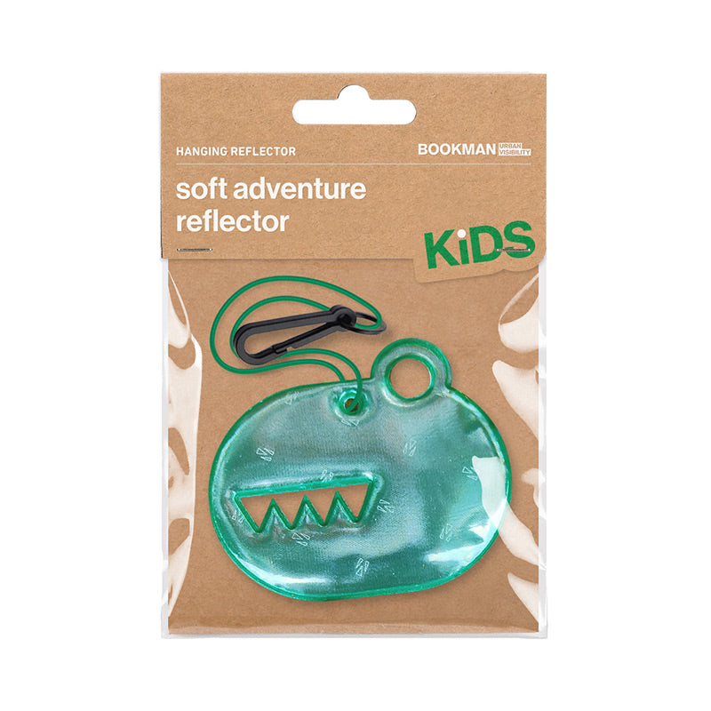 Bookman  Reflektor Anhänger für Kinder  Dinosaur Green - Online MY SNOWFLAKE
