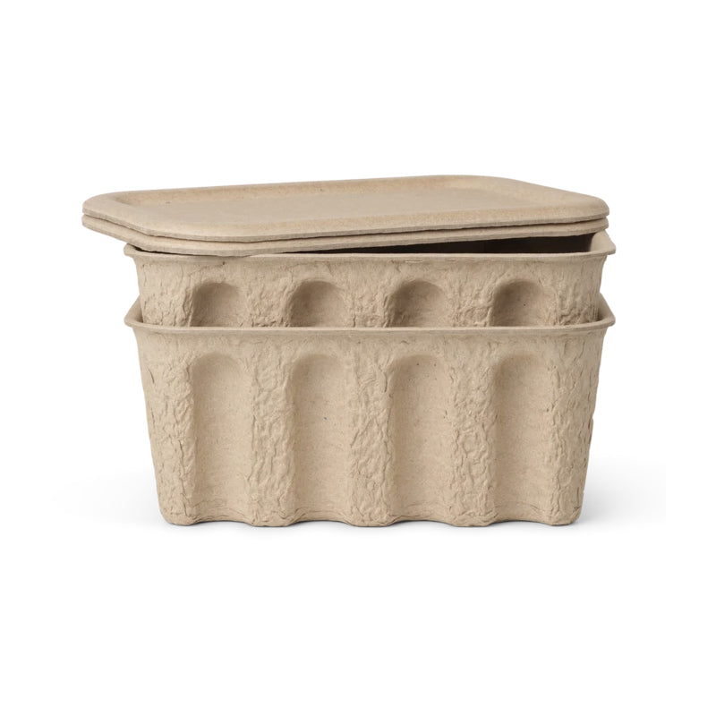 Ferm Living  Aufbewahrungsbox 'small' Papier 2er Set  Brown - Online MY SNOWFLAKE