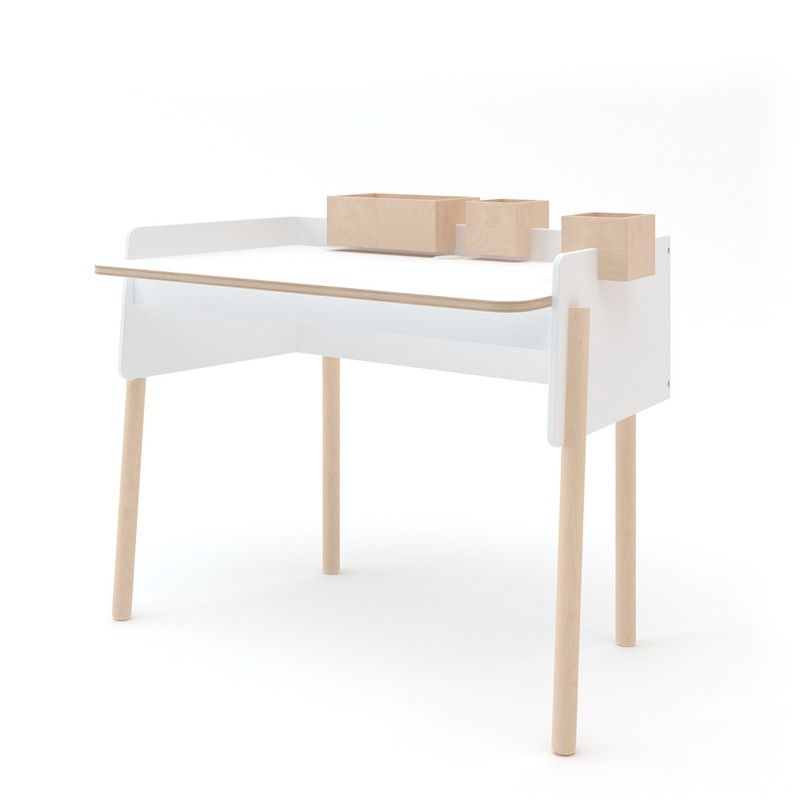 Oeuf NYC <br/> Schreibtisch Brooklyn <br/> Birke/Weiss,Schreibtische, Oeuf NYC - SNOWFLAKE kindermöbel concept store