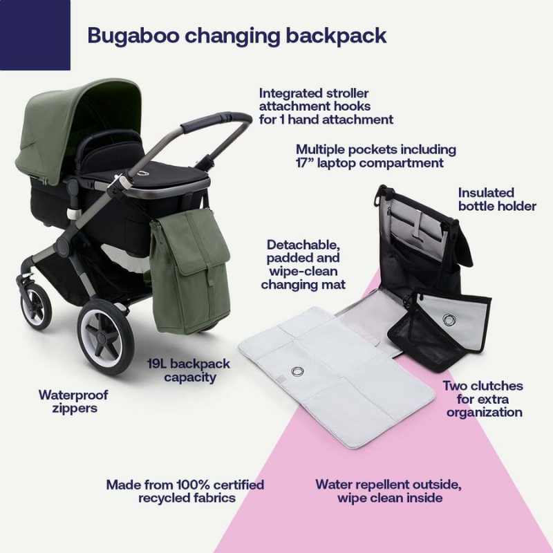 Bugaboo  Wickelrucksack  Misty Grey - Online MY SNOWFLAKE