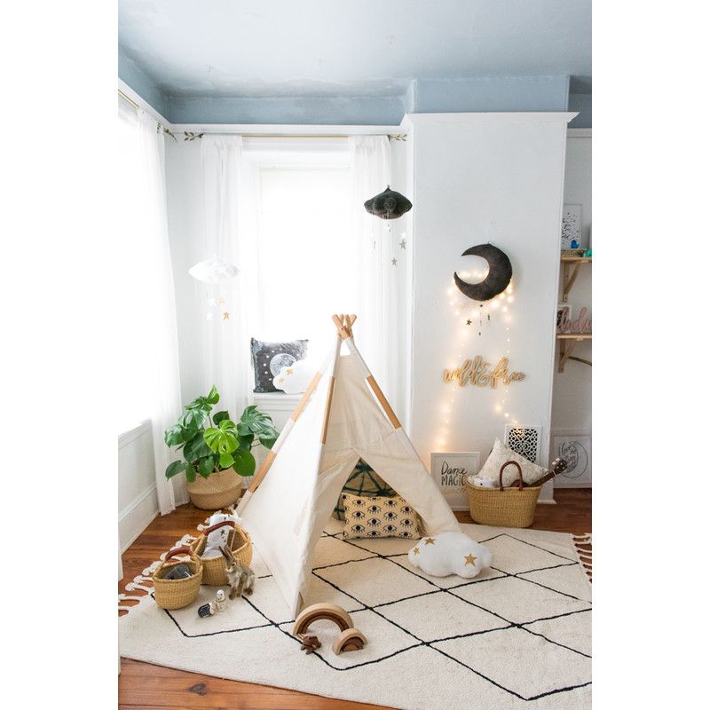 Lorena Canals <br/> Baumwollteppich Bereber waschbar <br/> Beige,Teppiche, Lorena Canals - SNOWFLAKE kindermöbel concept store