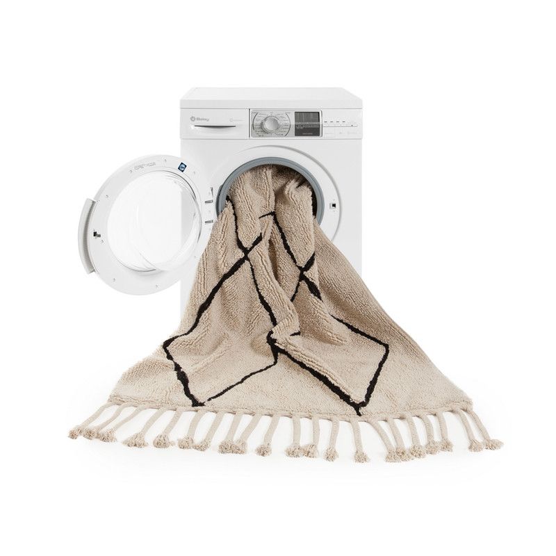 Lorena Canals <br/> Baumwollteppich Bereber waschbar <br/> Beige,Teppiche, Lorena Canals - SNOWFLAKE kindermöbel concept store