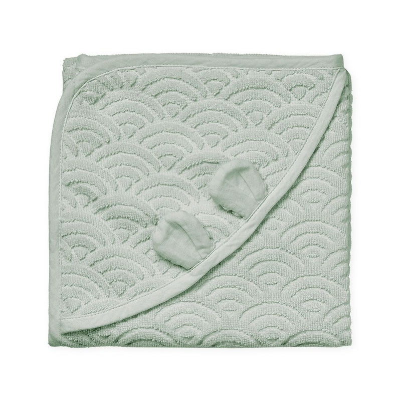 Cam Cam Copenhagen  Kapuzenbadetuch  Dusty Green - Online MY SNOWFLAKE