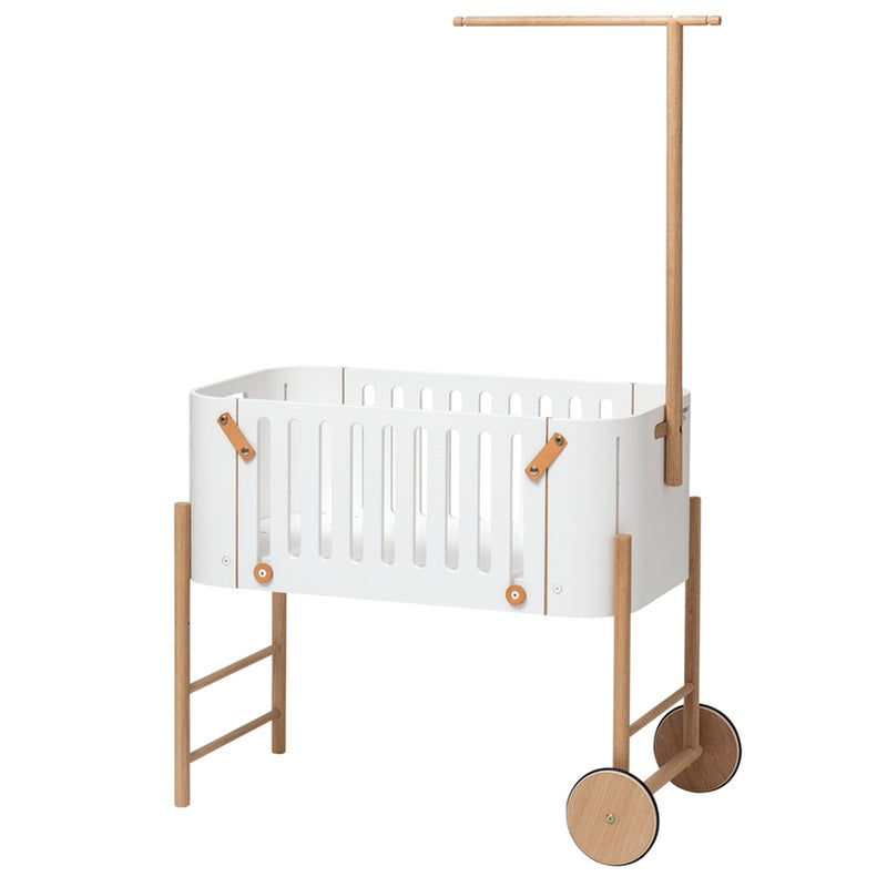 Oliver Furniture  Wood Beistellbett/Stubenwagen inkl. Umbauset zur Bank  Weiss/Eiche - Online MY SNOWFLAKE