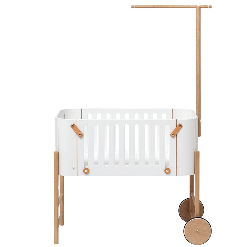 Oliver Furniture  Wood Beistellbett/Stubenwagen inkl. Umbauset zur Bank  Weiss/Eiche - Online MY SNOWFLAKE