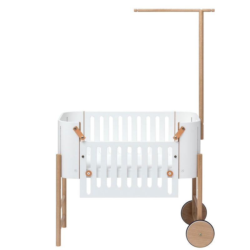 Oliver Furniture  Wood Beistellbett/Stubenwagen inkl. Umbauset zur Bank  Weiss/Eiche - Online MY SNOWFLAKE