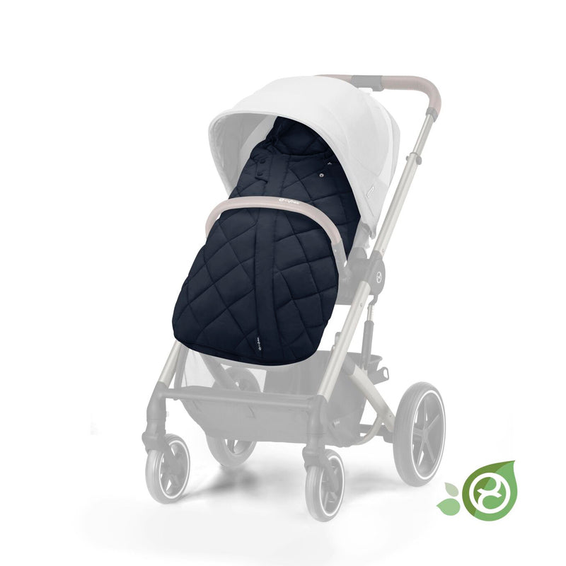 Fusssack für Kinderwage von Cybex in Dunkelblau in Kinderwagen.
