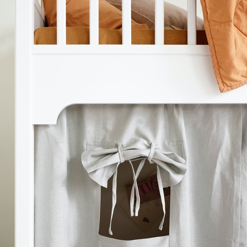 Oliver Furniture Kit de transformation Seaside Lit mezzanine mi-hauteur en lit superposé avec échelle inclinée Blanc
