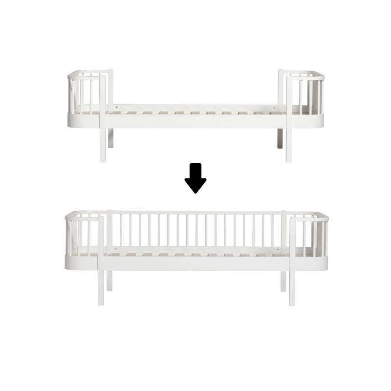 Oliver Furniture <br/> Umbauset Wood <br/> Einzelbett zum Bettsofa <br/> Weiss,Einzelbetten, Oliver Furniture - SNOWFLAKE kindermöbel concept store